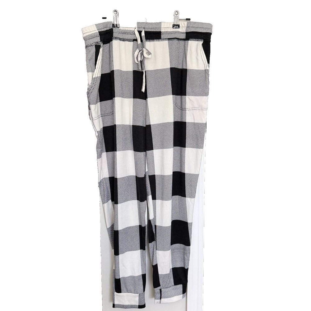 Womens Plaid Pajama Pants Sleepwear Size XL Pull-On Cozy Super Soft Leisure